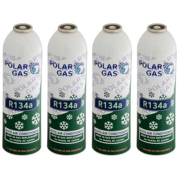 4GA Car Aircon AC 4pcs R134a Compatible Refill Recharge Regas