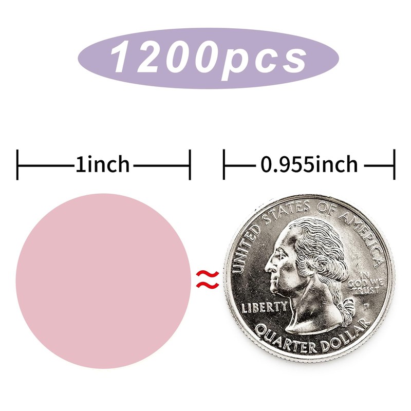 STARLIBOO Dot Stickers - Morandi Color Code Labels, 1in Round,