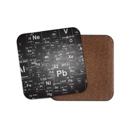 1 x Periodic Table Drinks Coaster - Science Elements Chemist Fun #8621