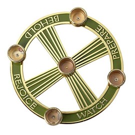 Candleholder Advent Wreath, Christmas Table Centerpiece for Candles, Holiday Home Decor 7 Inch