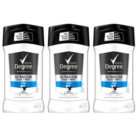 Degree Motionsense Antiperspirant For Men - Ultraclear Black + White - Fresh - Net Wt. 2.7 OZ (76 g) Per Stick - Pack of 3 Sticks3