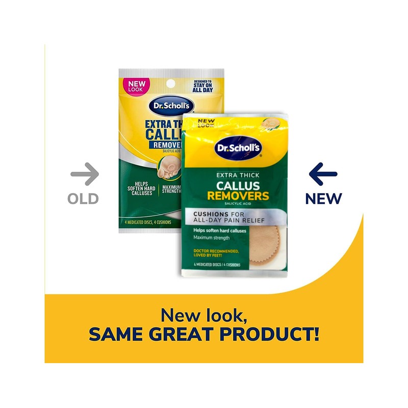 Dr. Scholl's Extra Thick Callus Removers 4 Cushions ea.(Packs of
