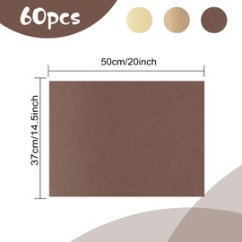 Bouiexye 60 Sheets Kraft Brown Tissue Paper Multicolor Tissue Paper Bulk Gift Wrapping for DIY Art Craft Floral Birthday Baby Shower Party Festival