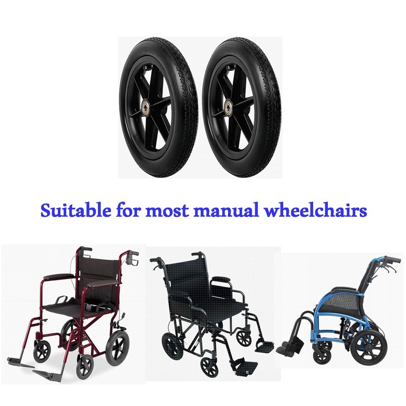 Wheelchair 12 inch Rear Wheel Assembly 12 1/2 x 2