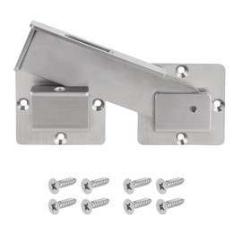 Pxoerzy Flip Gate Latch with Padlock Hole,Stainless Steel gate Latch for Fence, Heavy Duty Double gate Latch for Wooden Fence,Swing and Sliding Open Gate,Barn Door, Shed, Vinyl Fence, Yard