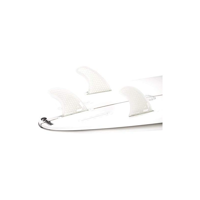 DORSAL Surfboard Fins Thruster 3 Set Future Compatible Medium White