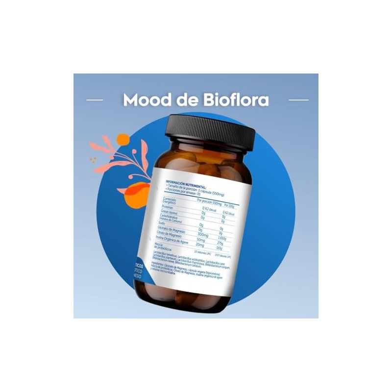 Bioflora Suplemento Nutricional 2pack Mood Probiticos Prebiticos | 2 pack,