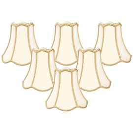 (6 Pack) Royal Designs Decorative Trim Bell Scallop Chandelier Lamp Shade, 2.5 x 5 x 4.5 (CS-502EG-6)