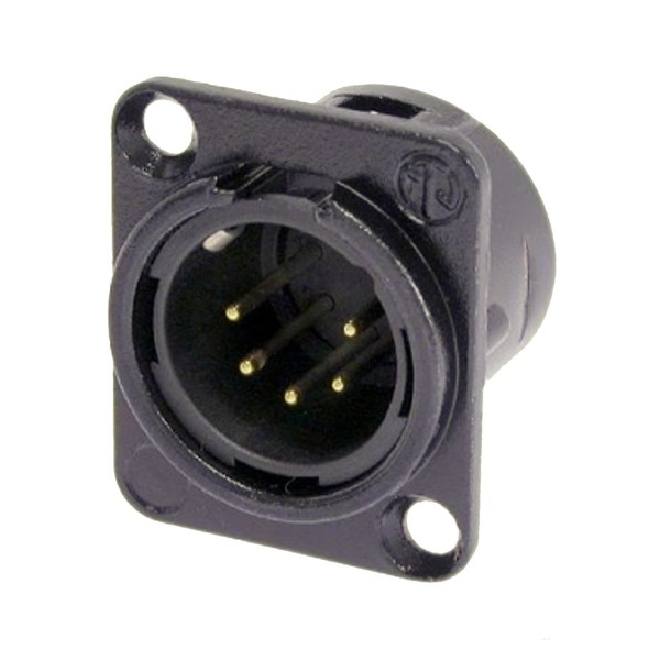New Neutrik NC5MD-L-B-1 XLR 5 Pin Male DMX Lighting Jack,