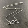 Move Mountains • Sterling Silver Mountain Necklace • Climber Gifts