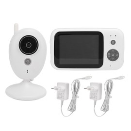 Wireless Video Baby Monitor Infant Camera with 2 Way Intercom Night Vision Temperature Monitor Adjustable Volume 100‑240VEU Plug