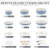 Pots and Pans Set - Ceramic Cookware Set Detachable Handle