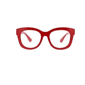 Peepers by PeeperSpecs Women's Center Stage Oversized Soft Square Blue Light Blocking Progressive Reading Glasses, Red, 3.00 + 3
