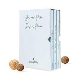 Lang&Co Decorative Book Set of 3 Faux Books in Slipcase - 9" Hardcover Blank Page Coffee Table Books for Shelves, Mantels, Minimalist Home Decor - Stylish, Ready-to-Display, No Assembly Needed