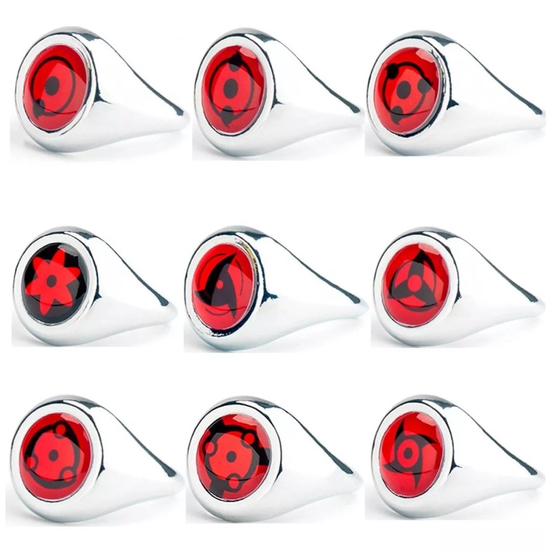 Veraly Anillo Miembro Akatsuki Cosplay Anime Naruto 10 Piezas