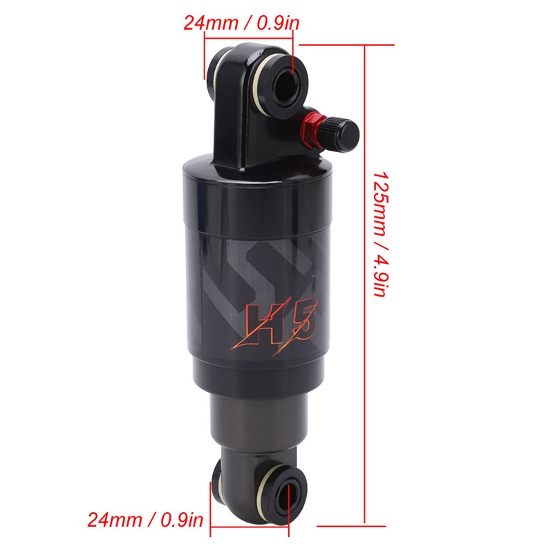 MEROCA 125mm Hydraulic Rear Shock Absorber Aluminium Alloy Mountain Bike
