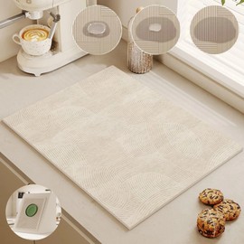 Snowsof Dish Drying Mat - Coffee Mat, Coffee Maker Mat for Countertops, Absorbent Dish Drying Mat for Kitchen Counter, Under Coffee Expresso Maker Coffee Machine Dish Rack (16''×20'',05)