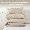YIRDDEO Taupe King Size Comforter Set 3Pcs, Boho King Comforter