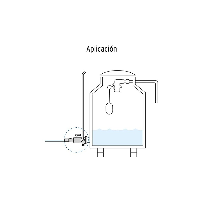 Foset ATIN-001, Multiconector polipropileno para tinaco, con válvula