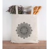 Autiga® Jute Bag Mandala Ethnic Boho Cotton Bag Tote Bag