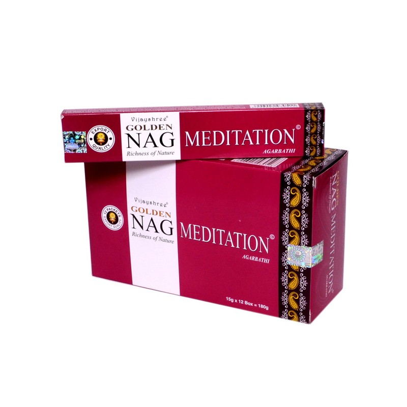 Vijayshree Golden Nag Meditation - Premium Incense Box of 12