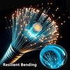 RGBW PMMA Plastic End Glow Fiber Optic Cable 0.75mm(0.03in) Roll