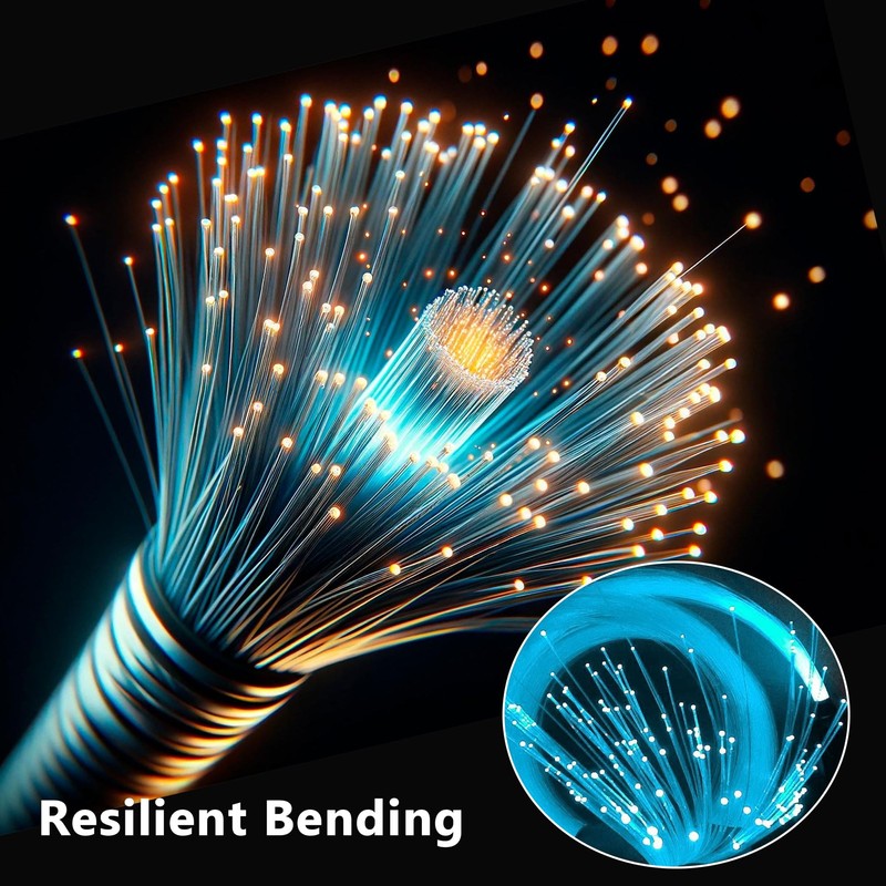 RGBW PMMA Plastic End Glow Fiber Optic Cable 0.75mm(0.03in) Roll