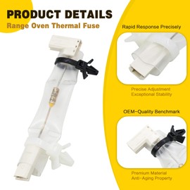 W10545255 Cosamatcozon Upgraded Range Oven Thermal Fuse - Compatible With Some Whirlpool, Maytag and Kitchen Aid Ranges or Ovens