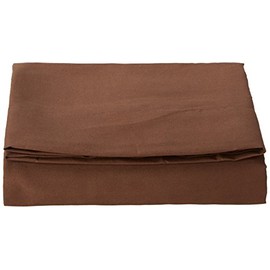 Elegant Comfort Luxury Ultra Soft Single Flat Sheet Special Treatment Construction California King, Chocolate Brown