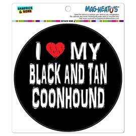 I Love My Black and Tan Coonhound Stylish Automotive Car Refrigerator Locker Vinyl Magnet