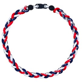 SUPBOMM Baseball Rope Necklaces, League Team Colors Braided Necklace, Baseball Team Gifts, Braves
