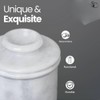 Handcrafted Round Marble Butter Keeper | Elegant White Marble French