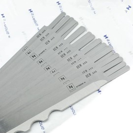 Blooy - 8 inch Wave Edge Blade for KM, Eastman, SULEE, DA YANG Straight Cutting Machine Fabric Cut Knife Made by Alloy Steel (1 Dozen)