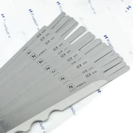 Blooy - 8 inch Wave Edge Blade for KM, Eastman, SULEE, DA YANG Straight Cutting Machine Fabric Cut Knife Made by Alloy Steel (1 Dozen)