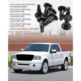 8 Pack Tailgate Cover Cap Screws Bolts Fit for Ford F250 F350 F450 F550 Super Duty 2005-2015, Fit for Ford F-150 2008-2014, Fit for Lincoln Mark LT 2010-2014, Replacement W712992S901