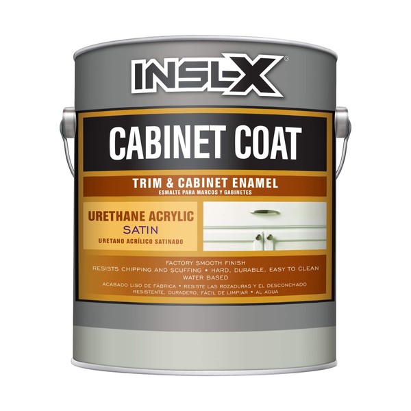 INSL-X CC550109A-01 Cabinet Coat Enamel, Satin Sheen Paint, 1 Gallon, White, 128 Fl Oz (Pack of 1)