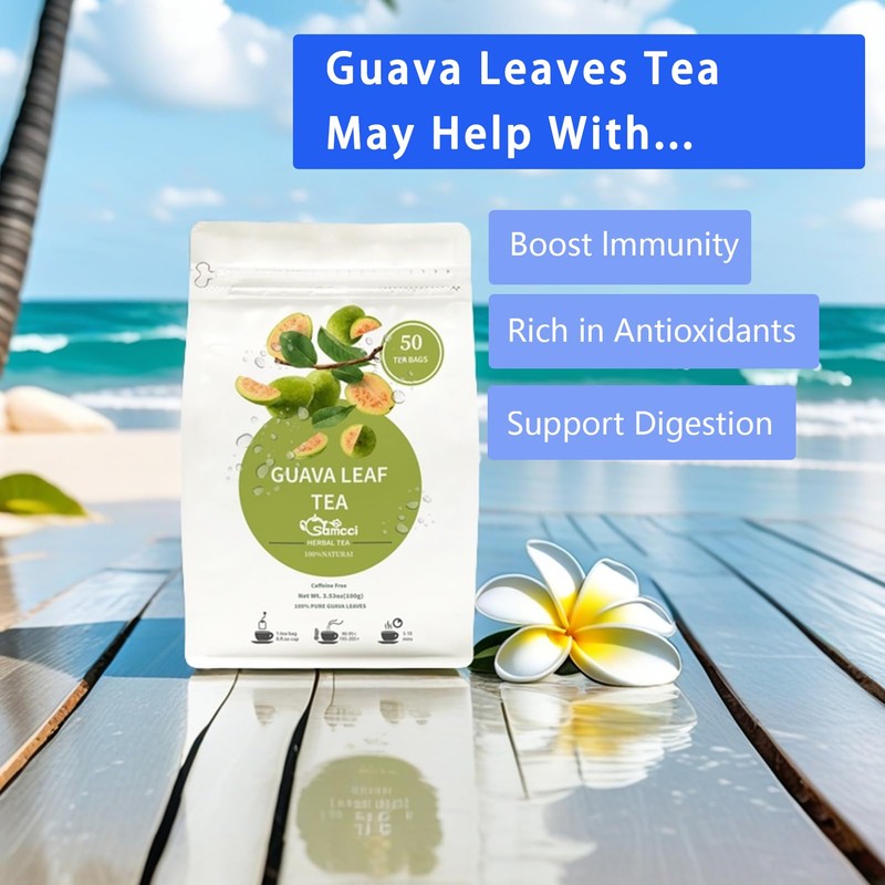 Samcci - Guava Leaves Tea Bags, 50 Teabags - Hojas