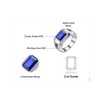 JewelryPalace Men Fashion 4.3ct Square Creat Blue Sapphire Ring 925