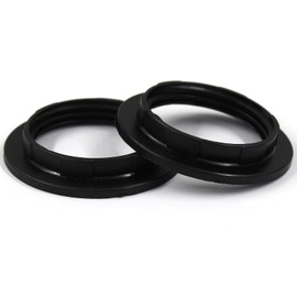 Bonsicoky 2 PCS Lamp Shade Collar Rings - E27 Light Socket Collar Ring - Black Lamp Shade Retainer Rings Replacement Adapter - ID: 39mm/1-1/2
