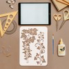 FINGERINSPIRE 2 Pcs Ivy Pattern Stencils with a Paint Brush