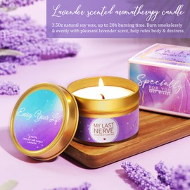 MUJUZE Gifts for Women, Relaxation Gift Set, Women's Drink Happy Thoughts, Birthday Gift for Women, Wellness Set for Women, Gift for Best Friend, Sister, Gifts for Women (Purple)