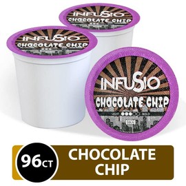 96 Count - Chocolate Chip Coffee, Single Serve Coffee Pods for Keurig K Cup® Brewers - InfuSio Premium Roasted Coffee (Chocolate Chip, 96 count Compatible with 2.0)…