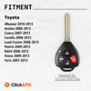 2-pcs Click&Fit Silicone Key Fob Covers for 2008-2013 Toyota Camry