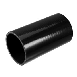 uxcell 3" ID 6" Length 4-Ply Reinforced High Temp Straight Coupler Silicone Reducer Hose Black for Car Intercooler Intake Piping