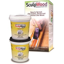 System Three SculpWood Paste Wood Epoxy Filler, 1 Quart Kit