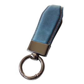 MKMC Key Chain, Key Ring, Leather, Leather, Men's, Women's, Suitable for Car Keys, Smart Key, Home, Bicycle, Motorcycle, Keys, blue, Free size
