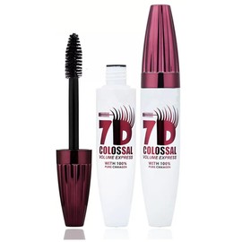 7D Waterproof Volume Mascara, Black Lengthening Thickening Softer Fuller Lashes Mascara,Long Lasting Natural Curling Lashes for Professional Eye Makeup, for Women and Girls (1Pcs)