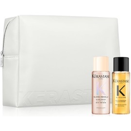 Krastase Regalo con Compra Mnima de 1,600, Set Cosmetiquera Blanca, Elixir Ultime L'Huile 15 ml, Glaze Drops 15 ml