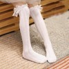 ZGKULAEAOW Girls' Socks, Elegant Design High Socks, 2-Pair Set, Lace