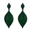EVER FAITH Ear Jewelry for Women Green Rhinestone Crystal Rhombus